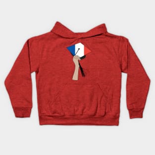 Holding the Square Academic Cap France Kids Hoodie